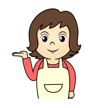 説明する主婦のイラスト