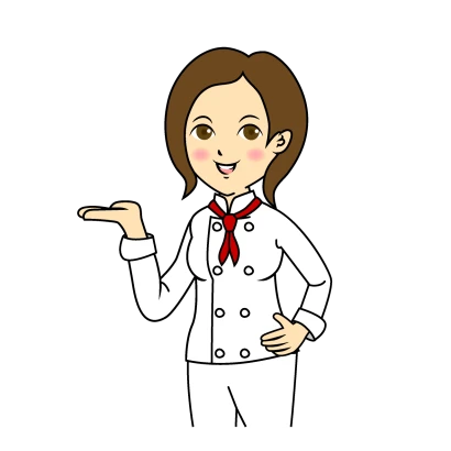 女性のパティシエのイラスト