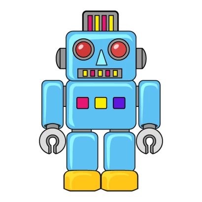 おもちゃのロボットのイラスト