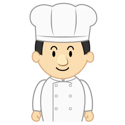 コックさんキャラのイラスト