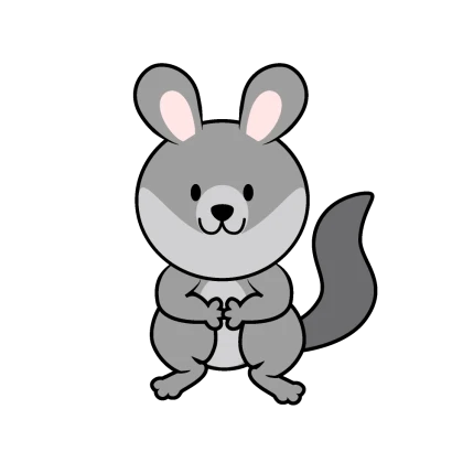 かわいいチンチラのイラスト