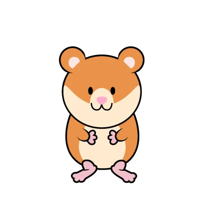 かわいいハムスターのイラスト