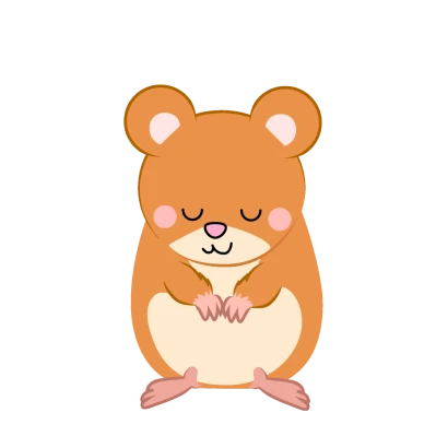 お辞儀するハムスターのイラスト