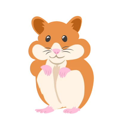 もぐもぐハムスターのイラスト
