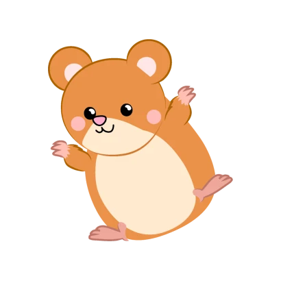 踊るハムスターのイラスト
