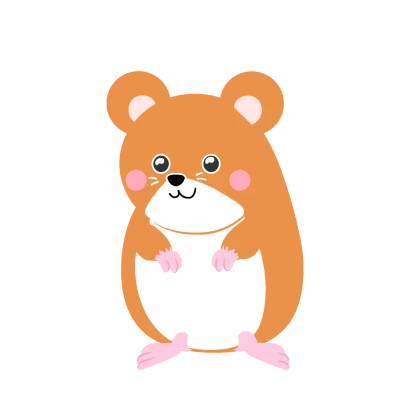 ハムスターキャラのイラスト