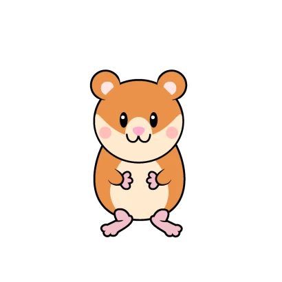 かわいいハムスターキャラのイラスト