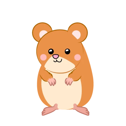 可愛いハムスターキャラのイラスト