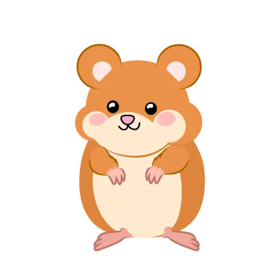 まるまるしたハムスターのイラスト