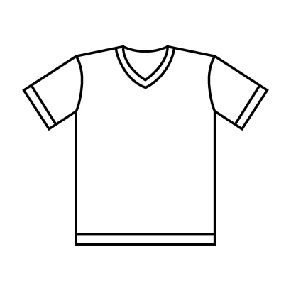 VネックTシャツのイラスト
