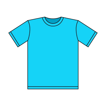 水色Tシャツのイラスト