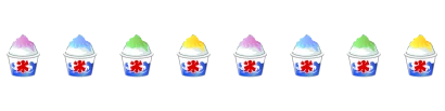 かき氷のライン線のイラスト
