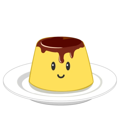可愛いプリンキャラのイラスト