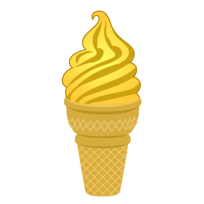 イエローソフトクリームのイラスト