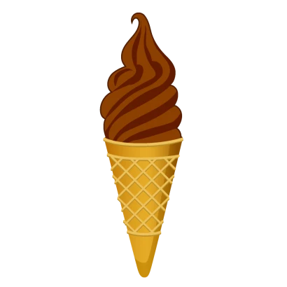 チョコソフトクリームのイラスト