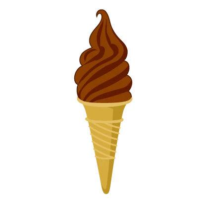 チョコレートソフトクリームのイラスト