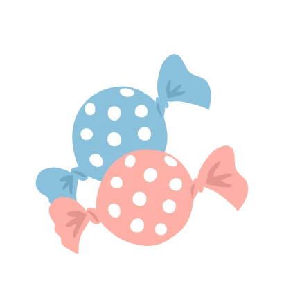かわいい飴玉のイラスト