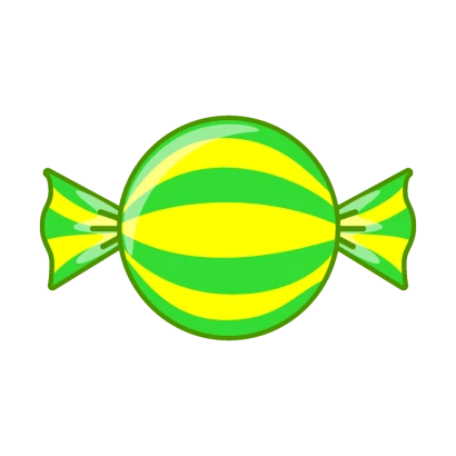黄緑キャンディのイラスト