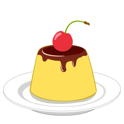シンプルなプリンのイラスト