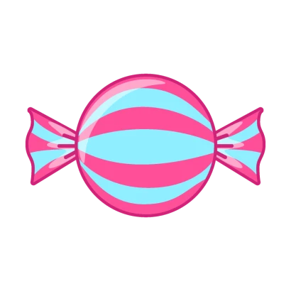 ピンク水色キャンディのイラスト