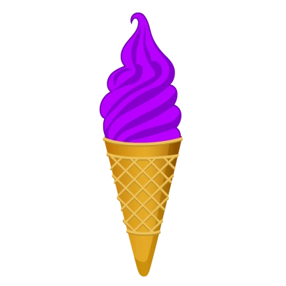パープルソフトクリームのイラスト
