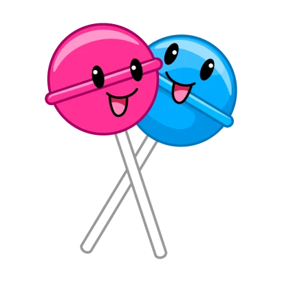 棒キャンディキャラのイラスト