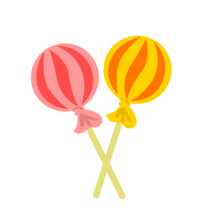 棒付きキャンディーのイラスト