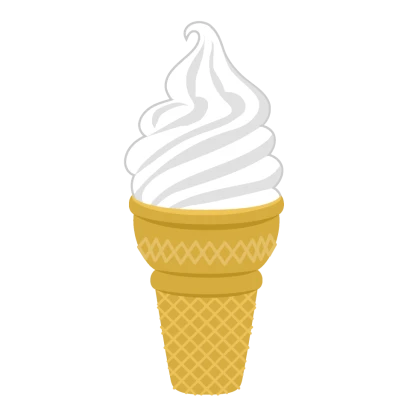 大きなソフトクリームのイラスト