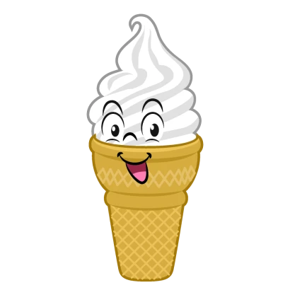 ソフトクリームキャラクターのイラスト