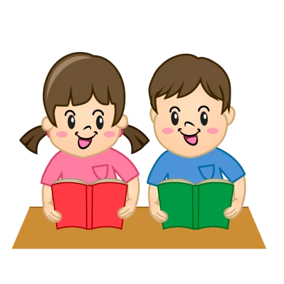 勉強する子供のイラスト