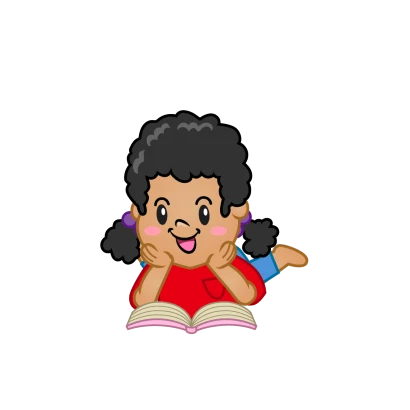 寝て本を読む女の子のイラスト