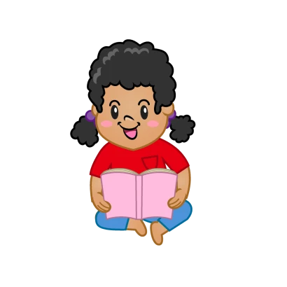 本を読む女の子のイラスト