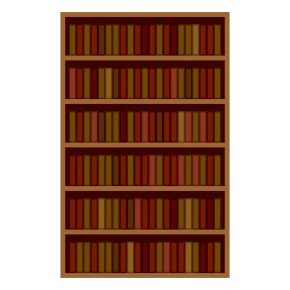 古書の本棚のイラスト