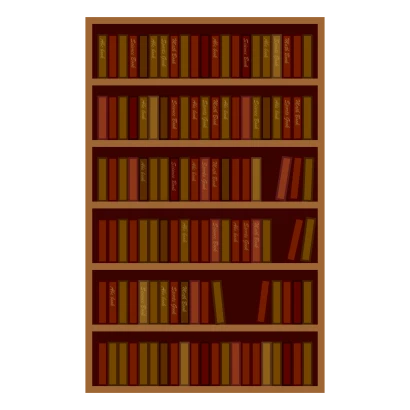 専門書の本棚のイラスト