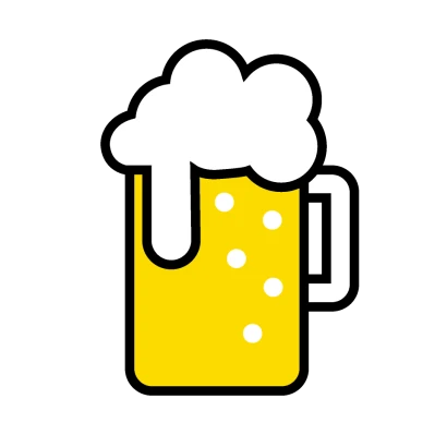 かわいいビールマークのイラスト