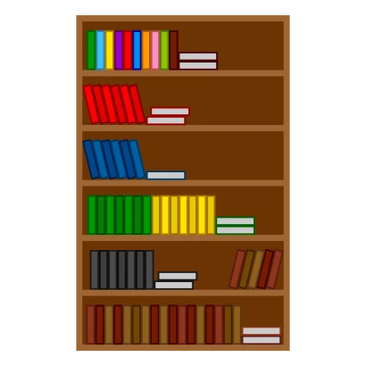 本棚（正面）のイラスト