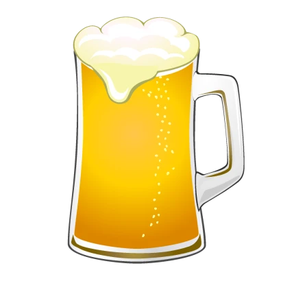 美味い大ジョッキビールのイラスト