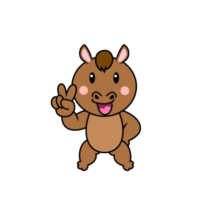 ピースの馬キャラのイラスト