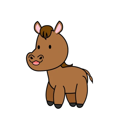 かわいいウマのイラスト