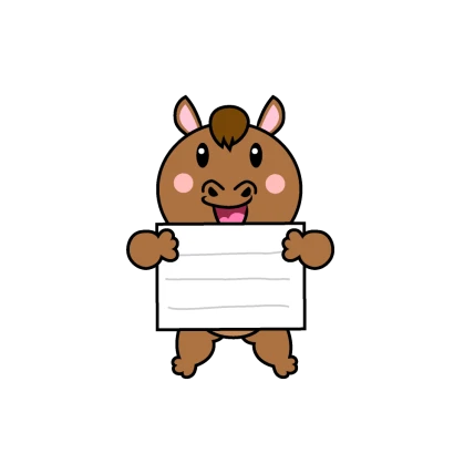案内する馬キャラのイラスト