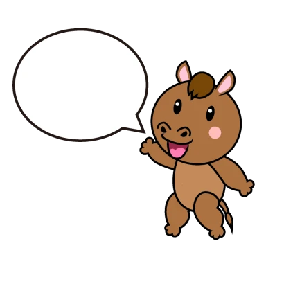 話す馬キャラのイラスト