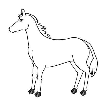 白馬のイラスト