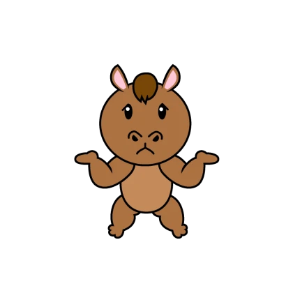 困る馬キャラのイラスト
