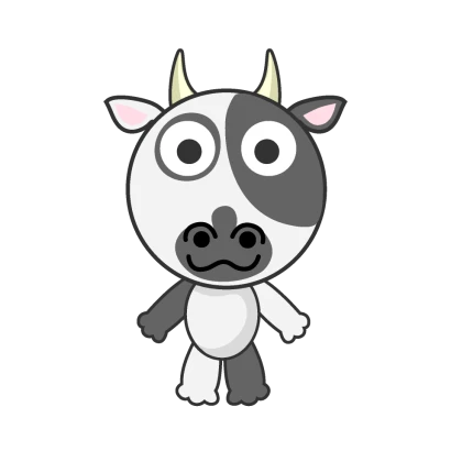 牛キャラのイラスト