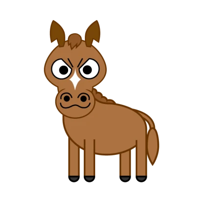 男らしい馬キャラのイラスト