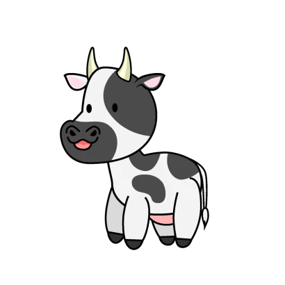 かわいいウシのイラスト