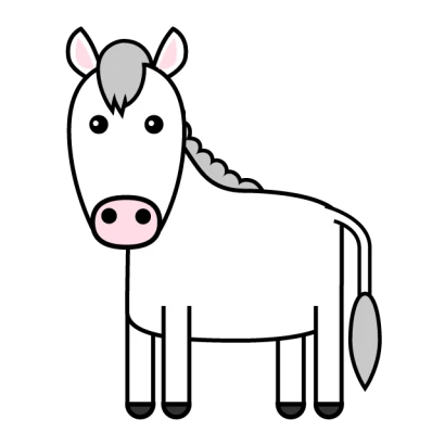 白馬キャラのイラスト