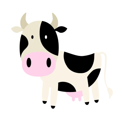 かわいい乳牛のイラスト