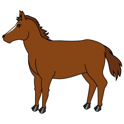 体格の良い馬のイラスト
