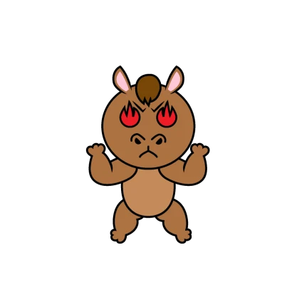 やる気の馬キャラのイラスト